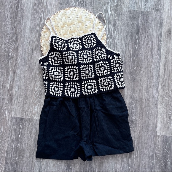 Lucky brand crochet granny knit romper - Picture 2 of 6